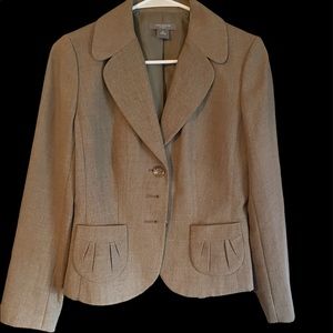 Tan dress Jacket 6/petite ANN TAYLOR
